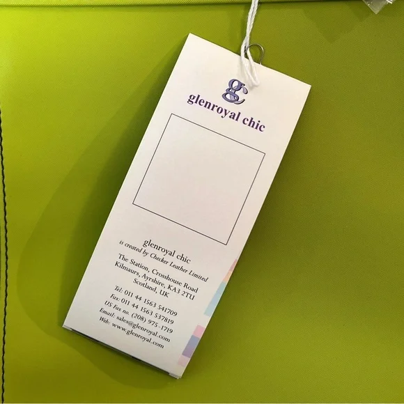 Glenroyal Chic Handcrafted in Scotland Apple Green Crossbody Bag Satchel - Picture 8 of 11